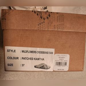 Free People Slides Size 37 (US 7) Embroidery